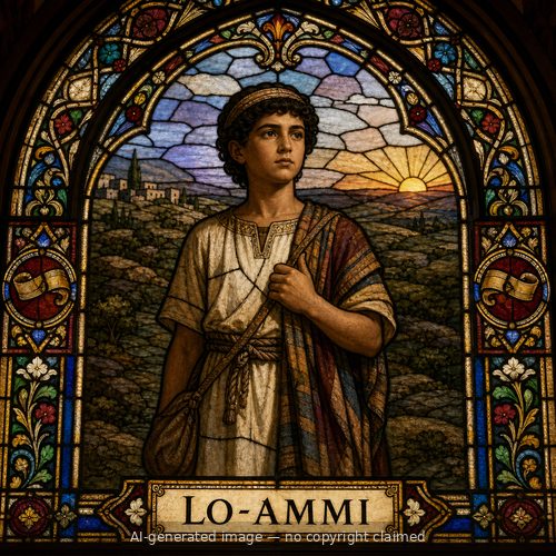 Lo-ammi — stained-glass style portrait