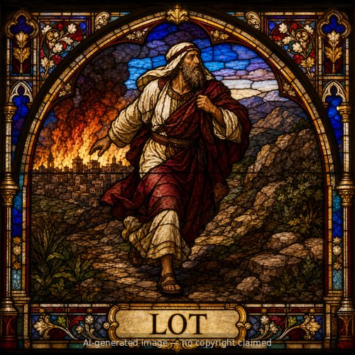 Lot — stained-glass style portrait