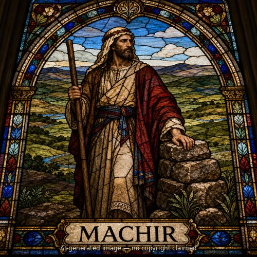 Machir — stained-glass style portrait