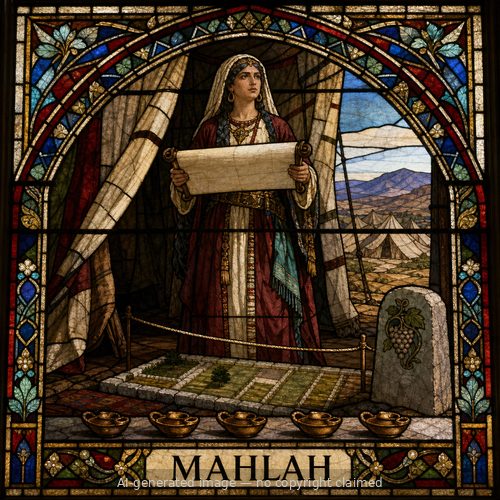 Mahlah — stained-glass style portrait