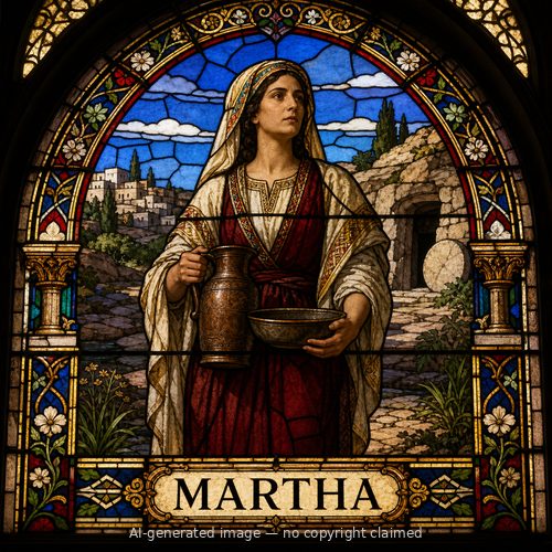 Martha — stained-glass style portrait
