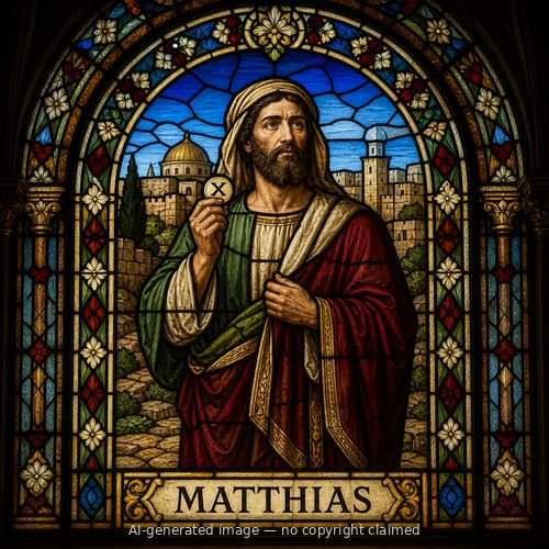 Matthias — stained-glass style portrait