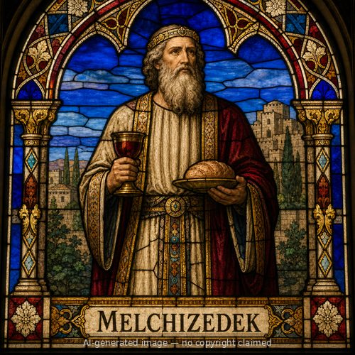 Melchizedek — stained-glass style portrait