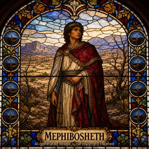 Mephibosheth — stained-glass style portrait