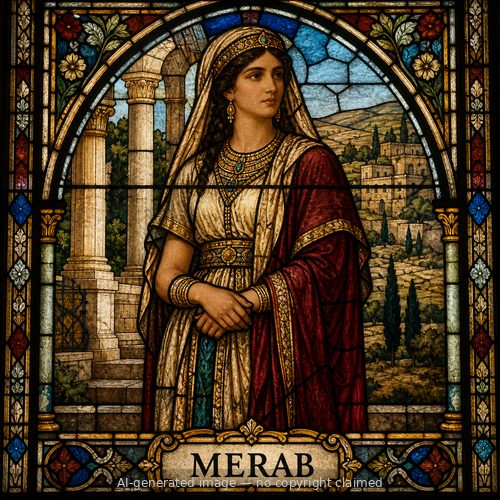Merab — stained-glass style portrait