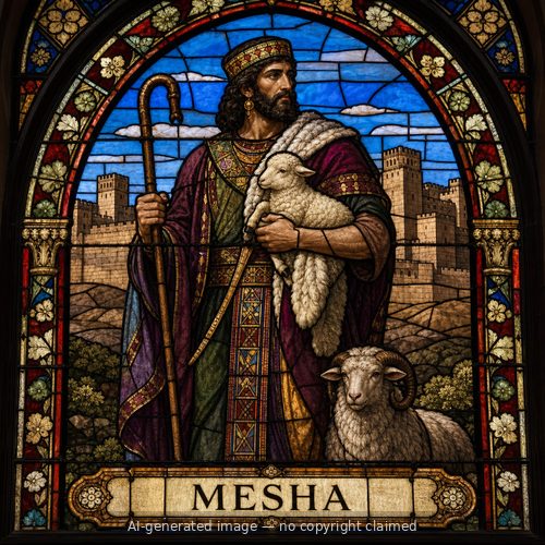 Mesha — stained-glass style portrait