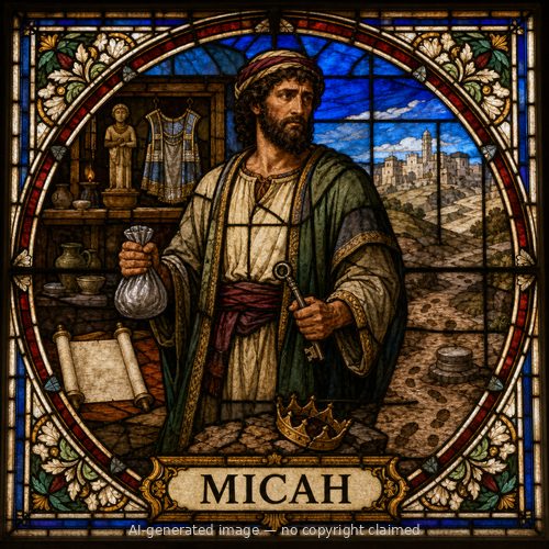 Micah — stained-glass style portrait