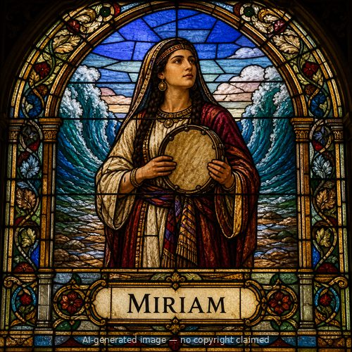 Miriam — stained-glass style portrait