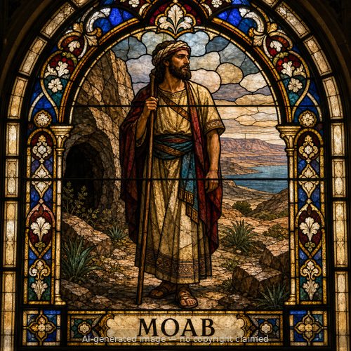 Moab — stained-glass style portrait
