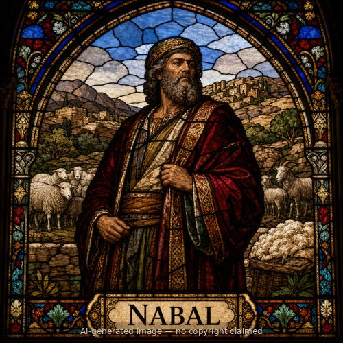 Nabal — stained-glass style portrait