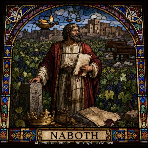Naboth — stained-glass style portrait