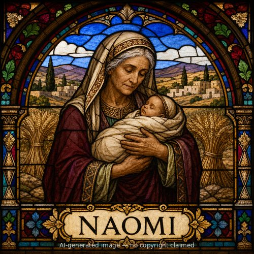 Naomi — stained-glass style portrait