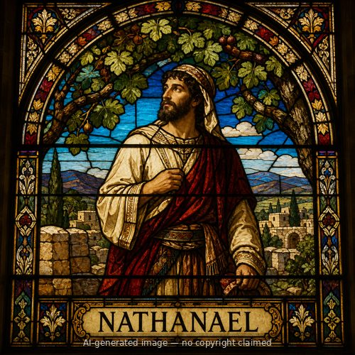 Nathanael — stained-glass style portrait