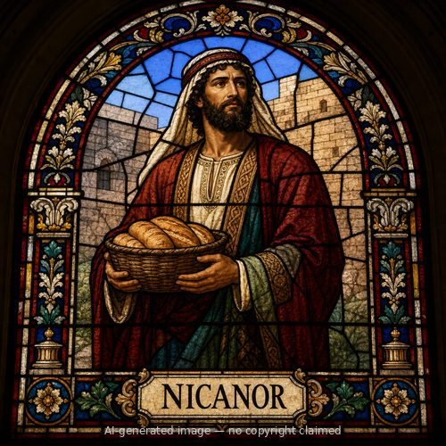 Nicanor — stained-glass style portrait
