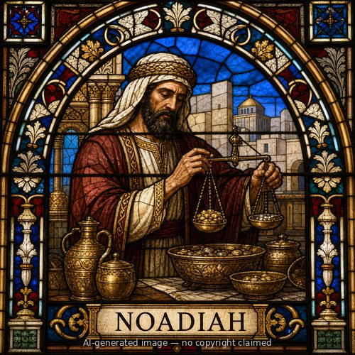 Noadiah — stained-glass style portrait
