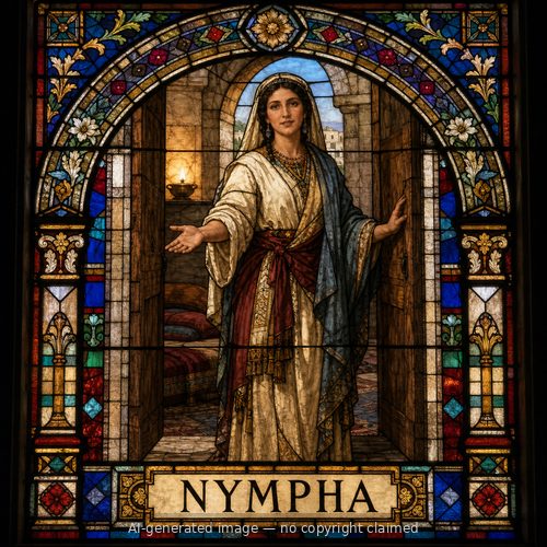 Nympha — stained-glass style portrait