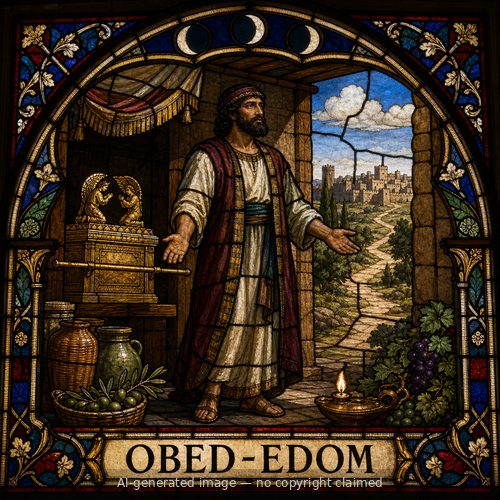 Obed-edom — stained-glass style portrait