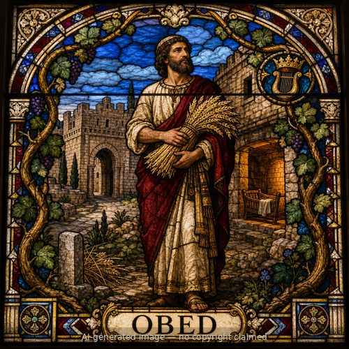 Obed — stained-glass style portrait