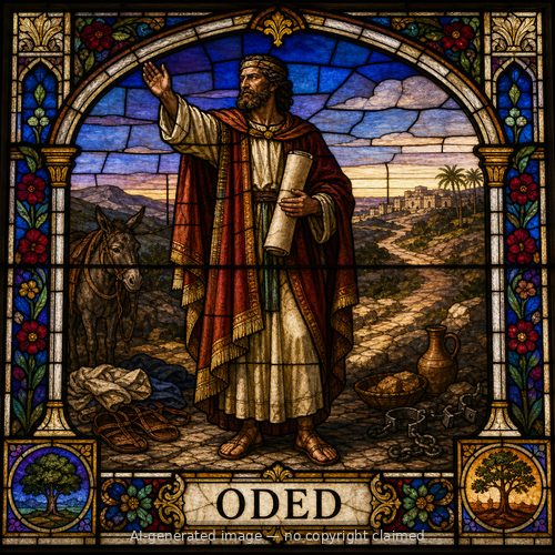 Oded — stained-glass style portrait