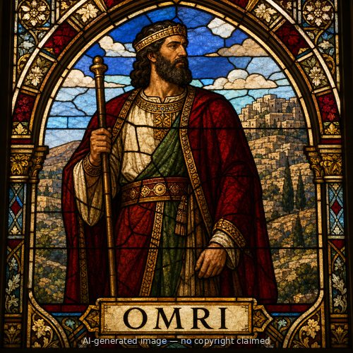 Omri — stained-glass style portrait
