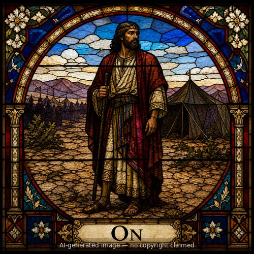 On — stained-glass style portrait