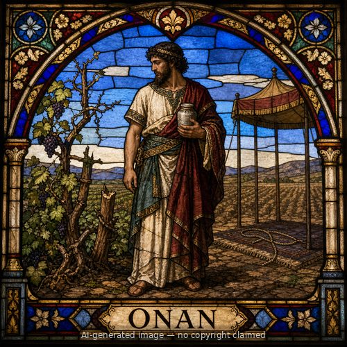 Onan — stained-glass style portrait