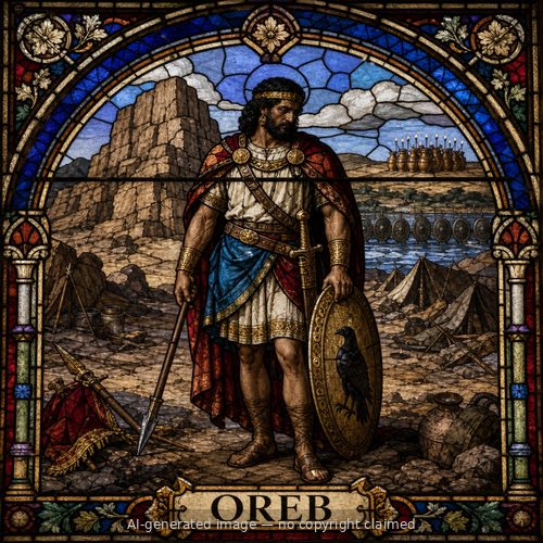 Oreb — stained-glass style portrait