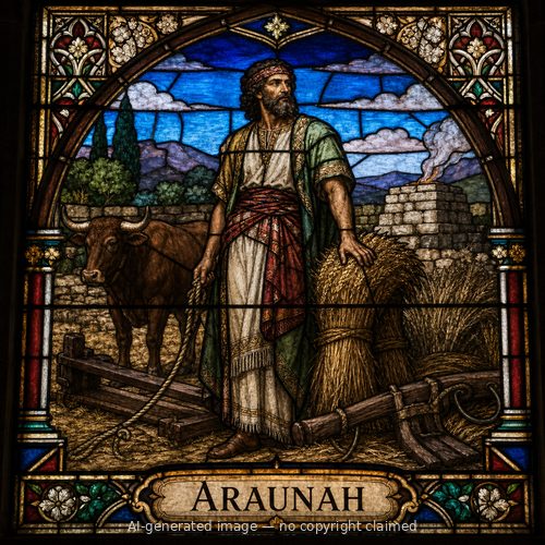 Araunah — stained-glass style portrait