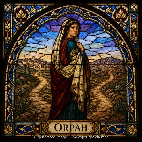 Orpah — stained-glass style portrait