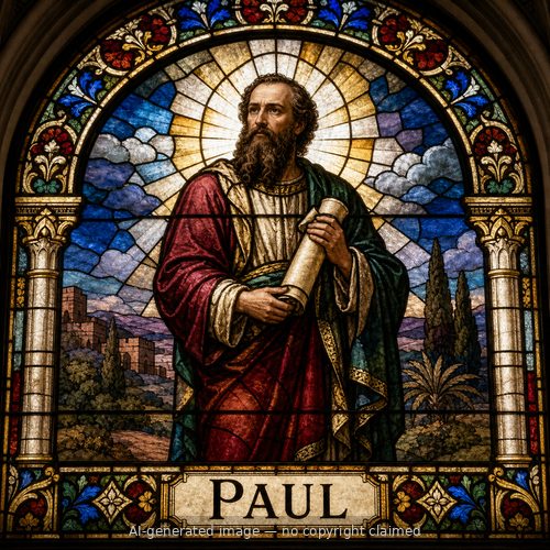 Paul — stained-glass style portrait