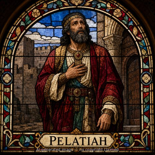 Pelatiah — stained-glass style portrait