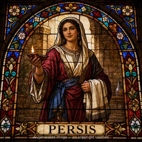 Persis — stained-glass style portrait