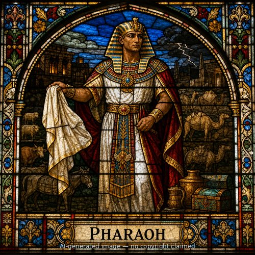 Pharaoh — stained-glass style portrait