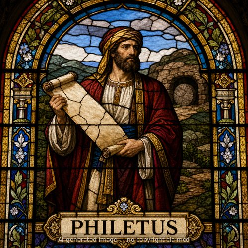 Philetus — stained-glass style portrait