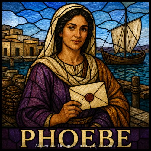Phoebe — stained-glass style portrait