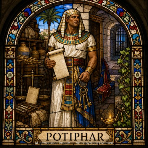 Potiphar — stained-glass style portrait