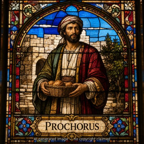 Prochorus — stained-glass style portrait