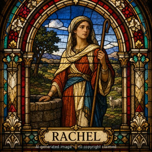 Rachel — stained-glass style portrait