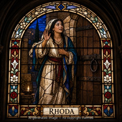 Rhoda — stained-glass style portrait