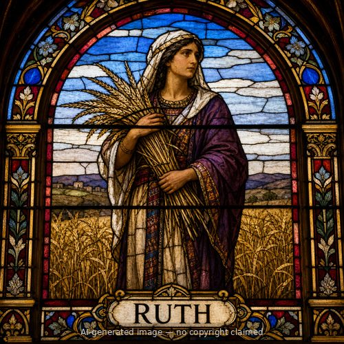 Ruth — stained-glass style portrait