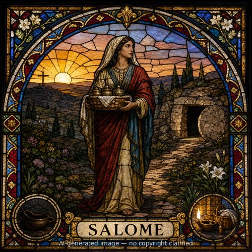 Salome — stained-glass style portrait