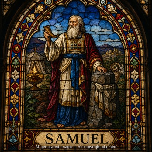 Samuel — stained-glass style portrait
