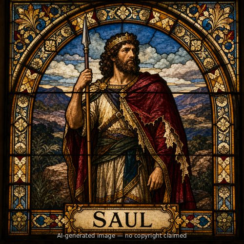 Saul — stained-glass style portrait