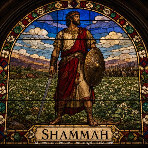 Shammah — stained-glass style portrait
