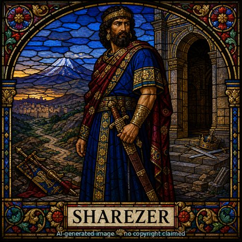 Sharezer — stained-glass style portrait
