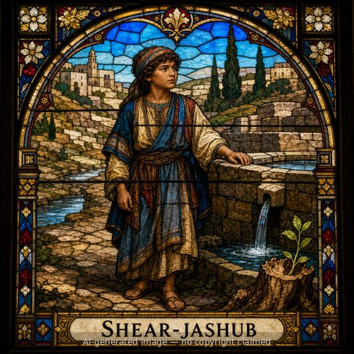 Shear-jashub — stained-glass style portrait