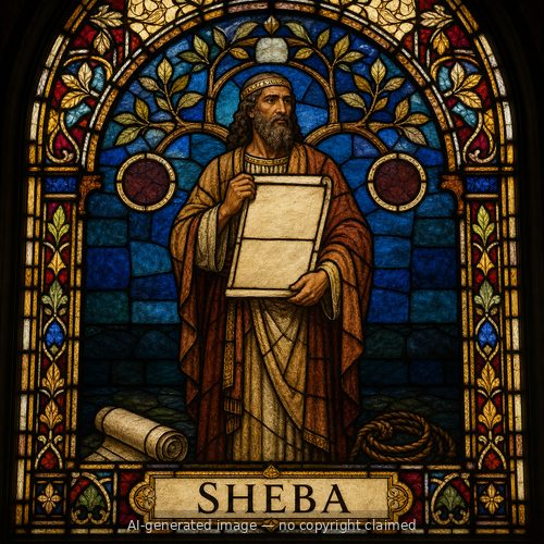 Sheba — stained-glass style portrait