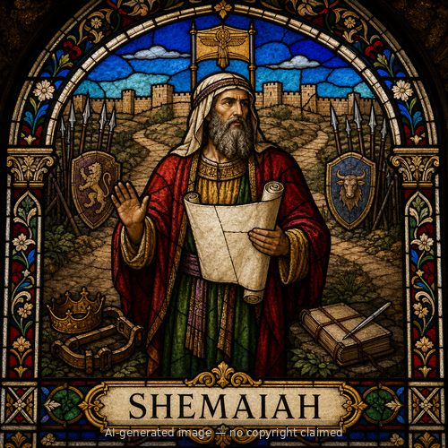 Shemaiah — stained-glass style portrait
