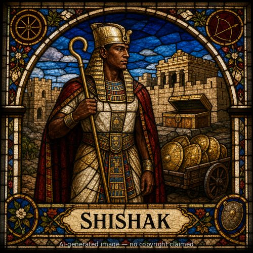 Shishak — stained-glass style portrait