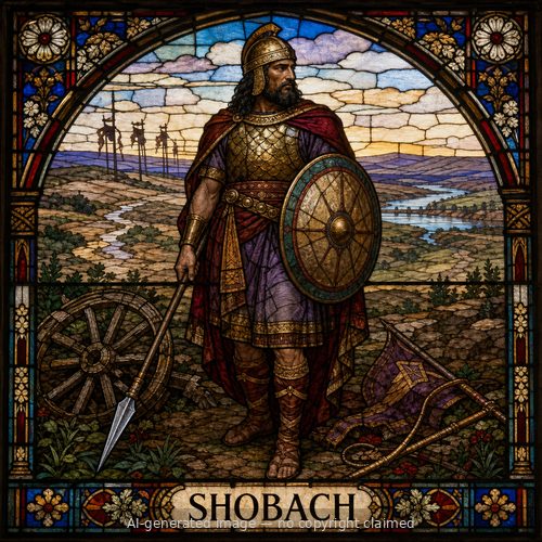 Shobach — stained-glass style portrait